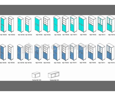 HILFE МД 2 1670/SG Медицинский шкаф_3
