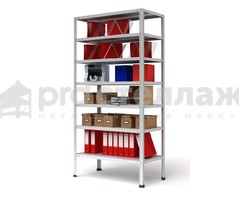 Стеллаж металлический Pro Стеллаж LN ВШГ - 1850х1000х600 на 7 полок с нагрузкой до 100кг на полку