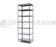 Стеллаж металлический Pro Стеллаж LN ВШГ - 2550х700х300 на 7 полок с нагрузкой до 100кг на полку