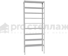 Стеллаж металлический Pro Стеллаж SN ВШГ - 1850x1200x500 мм на 9 полок с нагрузкой до 150 кг на полку