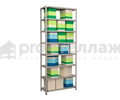 Стеллаж металлический Pro Стеллаж LN ВШГ - 1800х700х400 на 8 полок с нагрузкой до 100 кг на полку