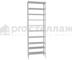 Стеллаж металлический Pro Стеллаж TN ВШГ - 220х100х30 на 10 полок с нагрузкой до 200 кг на полку